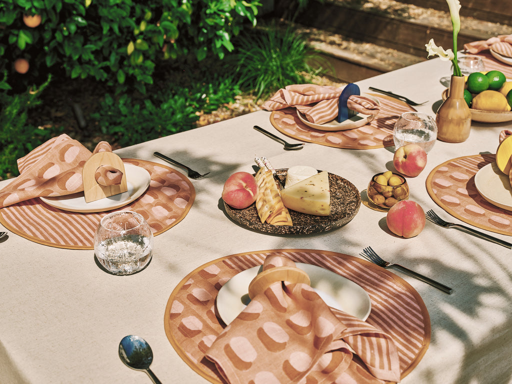 Sonora- Block printed table napkins (Sand)