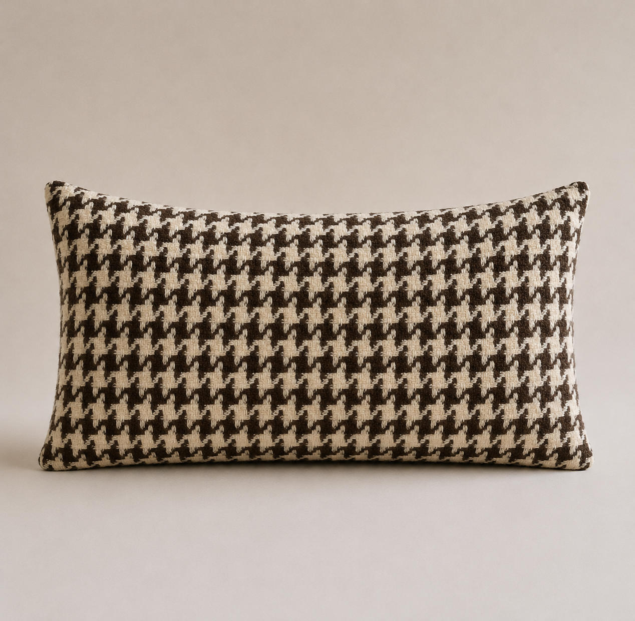 Houndstooth- 100% Wool Pillow Cover (Rectangle)