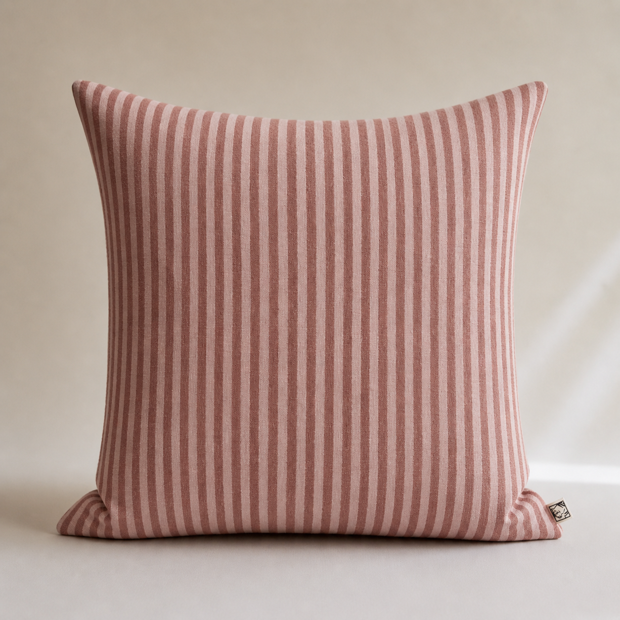 Desert Stripes- Block printed Pillow Cover-(Sand)