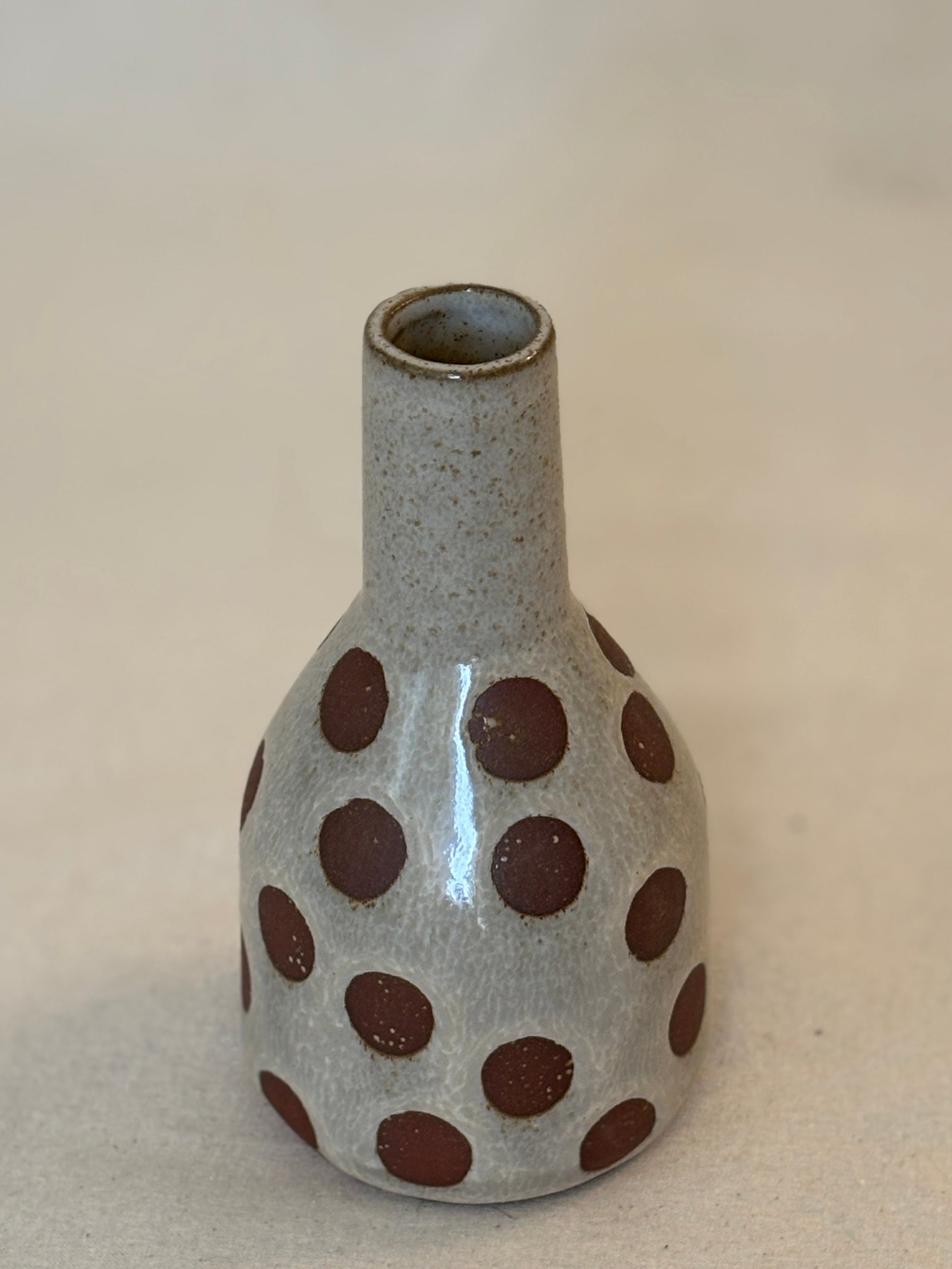 Terra Vase Dark Brown Dots