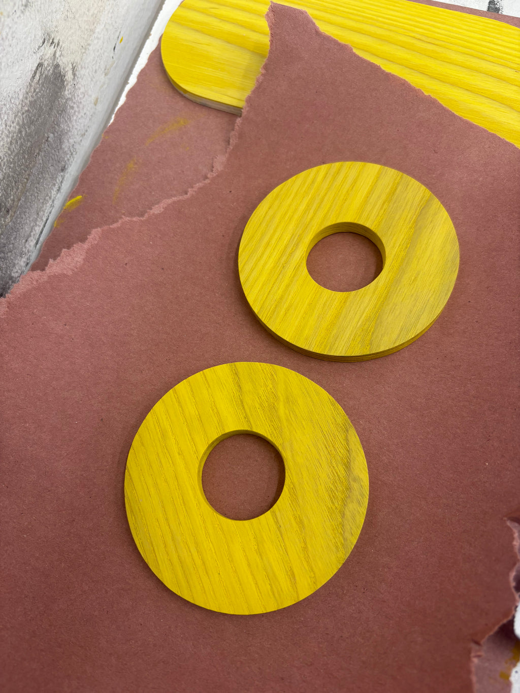 Painted Ash Napkin Rings- Set of 2