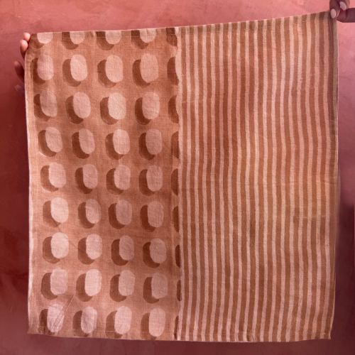 Sonora- Block printed table napkins (Sand)